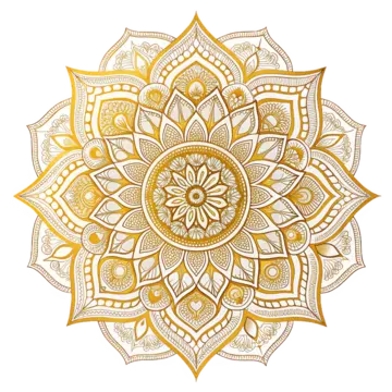 pngtree luxury mandala golden art rangoli transparent png image 17380610